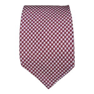 🆕️PAUL & SHARK Red/White Houndstooth Silk Tie ITALY 58"/ 4" NWT